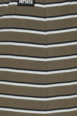 Skirts-ROTATE Birger Christensen Jersey Midi Skirt Army Green Tarmac color