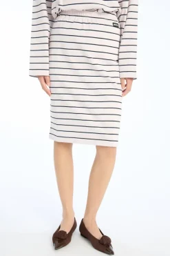 Skirts-ROTATE Birger Christensen Jersey Midi Skirt Light Pink Orchid Ice Comb. color