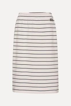 Skirts-ROTATE Birger Christensen Jersey Midi Skirt Light Pink Orchid Ice Comb. color