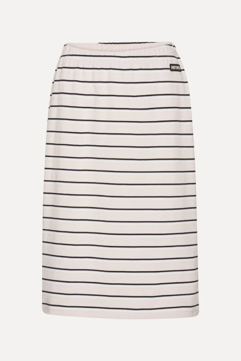 Skirts-ROTATE Birger Christensen Jersey Midi Skirt Light Pink Orchid Ice Comb. color