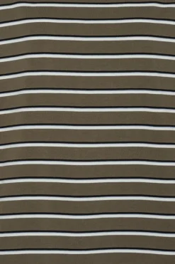 Tops-ROTATE Birger Christensen Jersey Oversized T-shirt Army Green Tarmac color