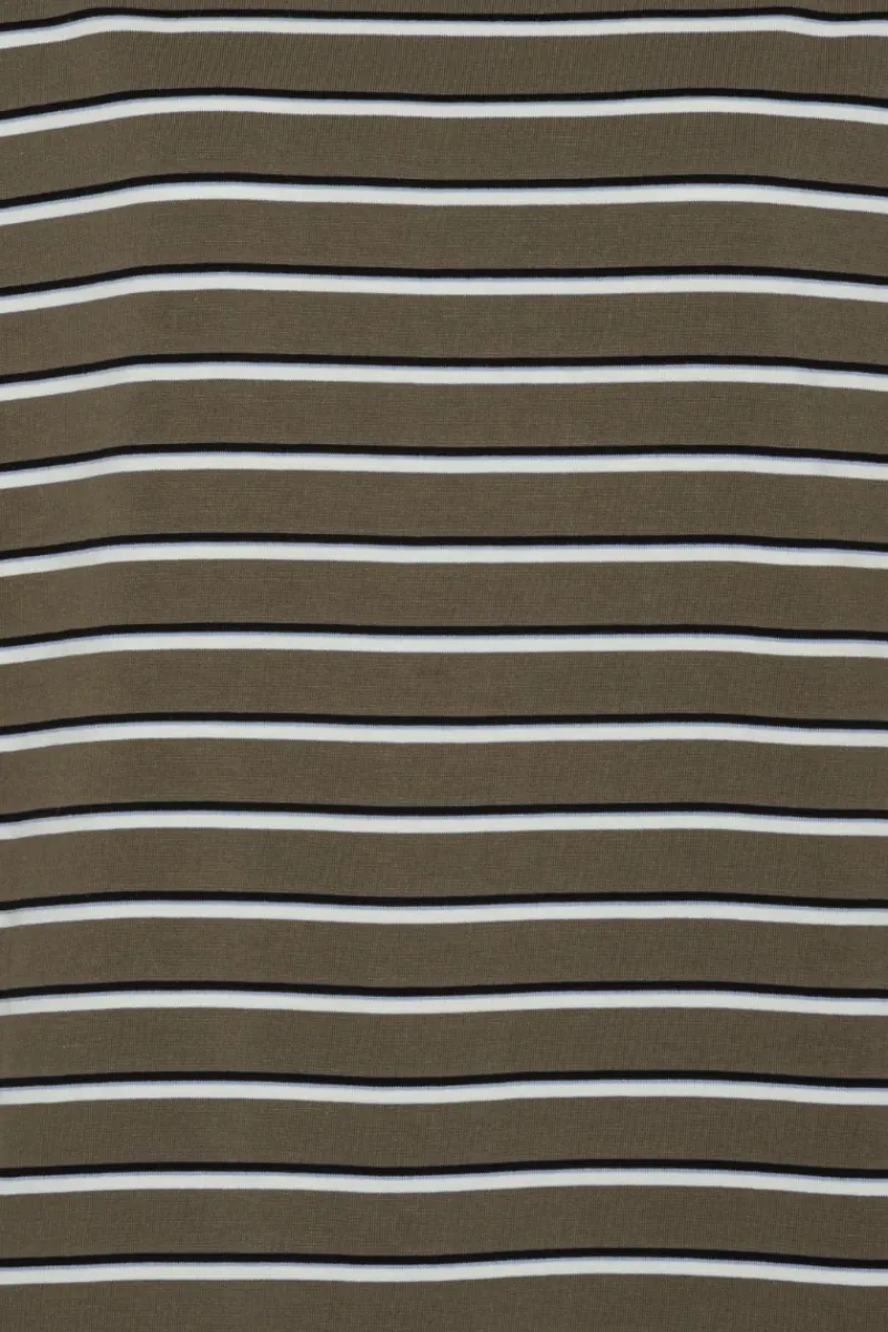 Tops-ROTATE Birger Christensen Jersey Oversized T-shirt Army Green Tarmac color