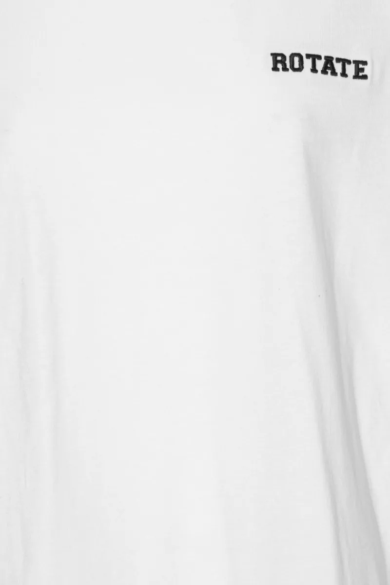 Tops-ROTATE Birger Christensen Jersey Oversized T-shirt Bright White Bright White color