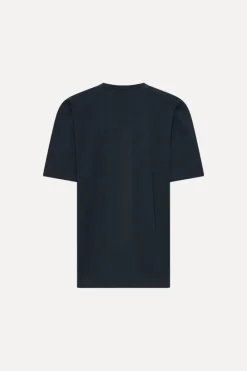 Tops-ROTATE Birger Christensen Jersey Oversized T-shirt Dark Blue Sky Captain (Dark Blue) color