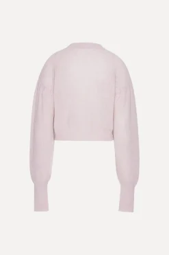 Knitwear|Tops-ROTATE Birger Christensen Knit Puff Crewneck Pink Ballerina color
