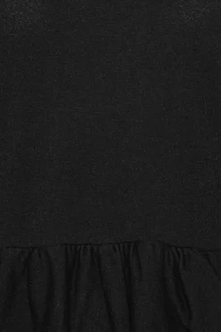 Knitwear|Tops-ROTATE Birger Christensen Knit Top W/ Peplum Black Black color