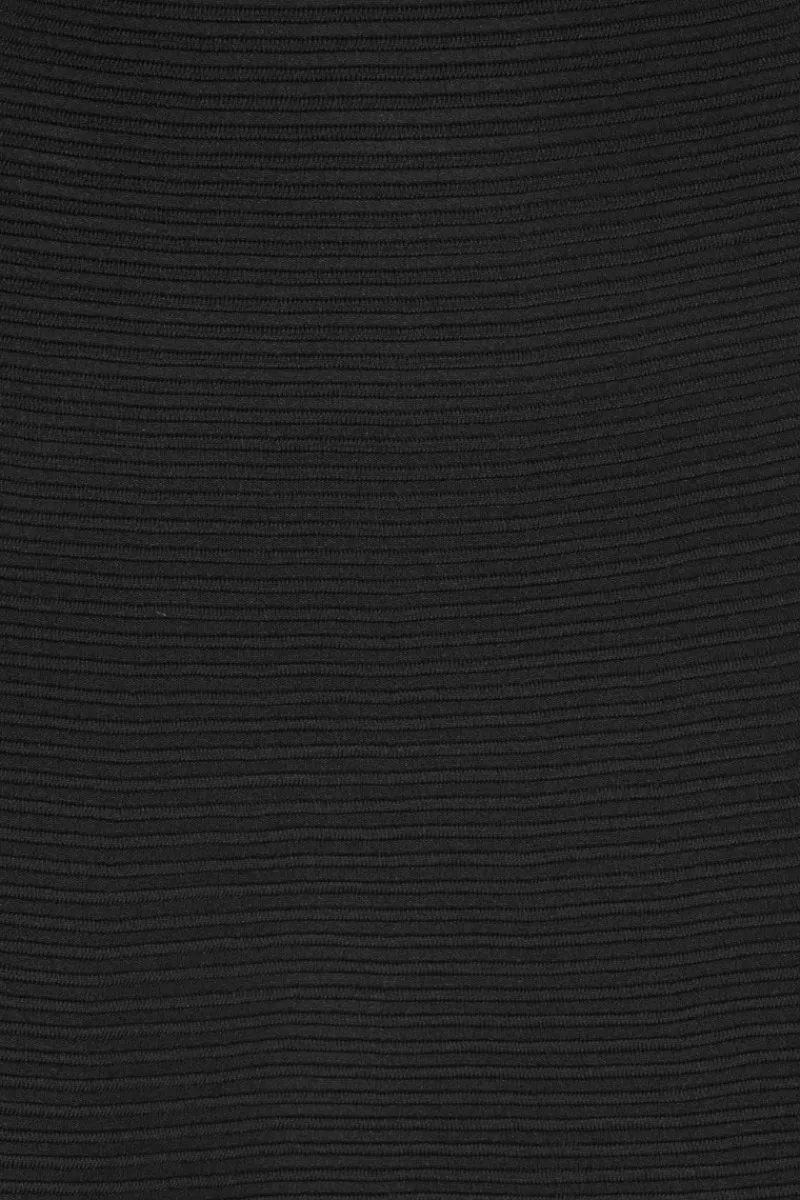 Mini Dresses|Dresses-ROTATE Birger Christensen Knitted Flared Mini Dress Black Black color