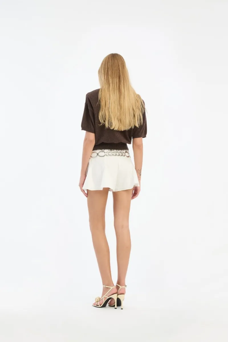 Tops-ROTATE Birger Christensen Knitted Polo Dark Brown Potting Soil color