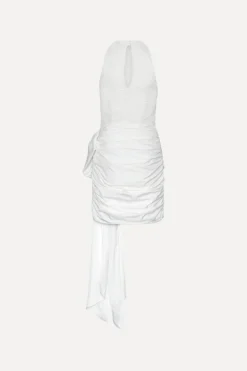Bridal|Mini Dresses-ROTATE Birger Christensen Lace Mini Bow Dress White Egret color