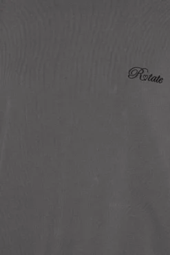 Tops-ROTATE Birger Christensen Lacing Crewneck Dark Grey Gray Pinstripe color