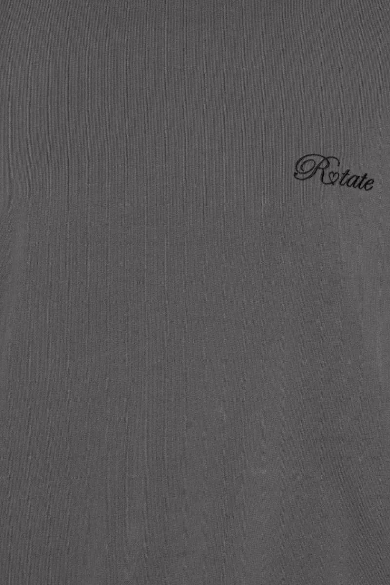 Tops-ROTATE Birger Christensen Lacing Crewneck Dark Grey Gray Pinstripe color