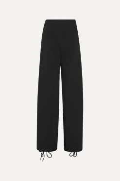 Pants-ROTATE Birger Christensen Lacing Sweatpants Black Black color