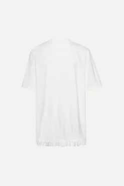 Tops-ROTATE Birger Christensen Large T-shirt W/ Ruffle Bright White Bright White color
