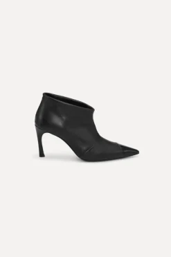 Shoes-ROTATE Birger Christensen Leather Pointed Toe Boot Black Black color