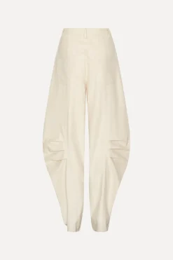 Pants-ROTATE Birger Christensen Linen Suiting Pants Cream Pumice Stone color
