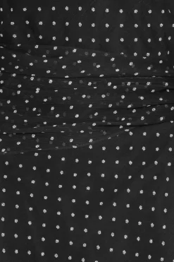 Maxi Dress|Dresses-ROTATE Birger Christensen Long Dress W. Tie Black 1000 Black Comb. color