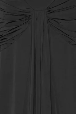 Maxi Dress|Dresses-ROTATE Birger Christensen Maxi Asymmetric Dress Black Black color