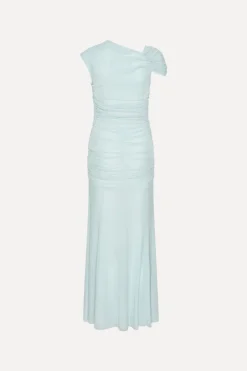 Maxi Dress|Dresses-ROTATE Birger Christensen Maxi Asymmetric Dress Light Blue Plein Air color