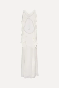 Bridal|Maxi Dress-ROTATE Birger Christensen Maxi Halterneck Dress White Egret color