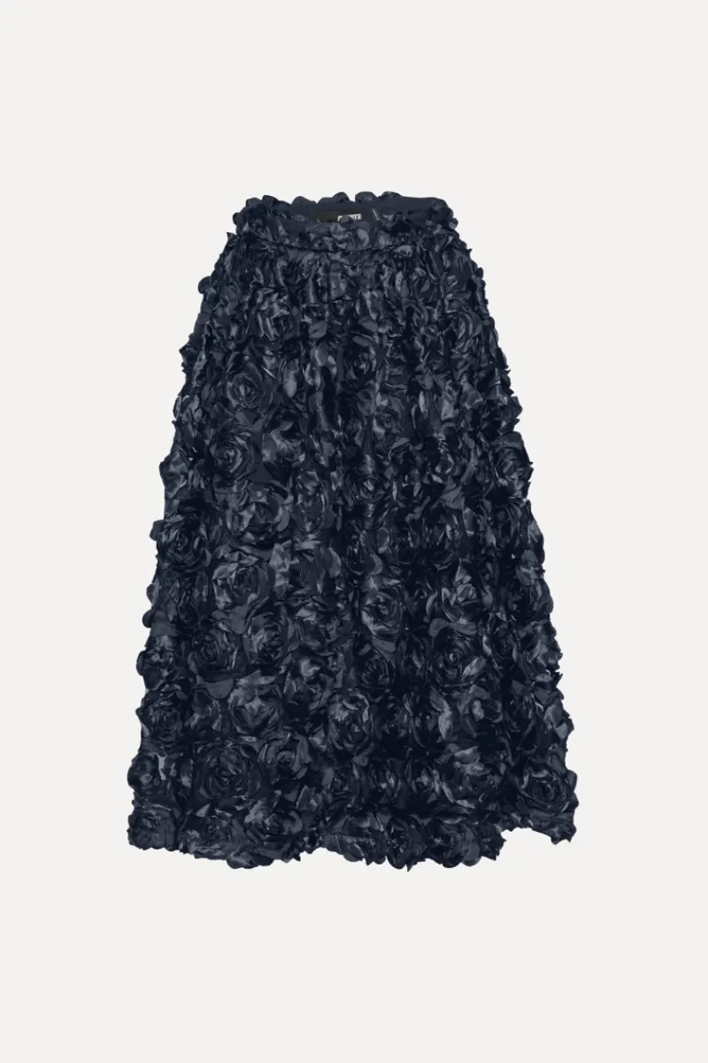 Skirts-ROTATE Birger Christensen Maxi Sun Skirt Dark Blue Navy Blazer color