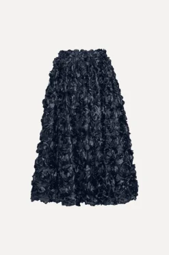 Skirts-ROTATE Birger Christensen Maxi Sun Skirt Dark Blue Navy Blazer color