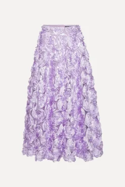 Skirts-ROTATE Birger Christensen Maxi Sun Skirt Purple Misty Lilac color