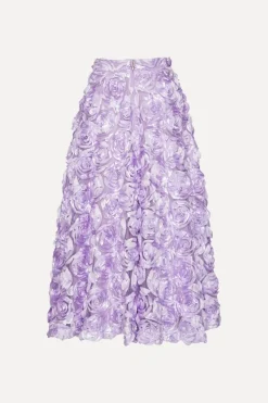 Skirts-ROTATE Birger Christensen Maxi Sun Skirt Purple Misty Lilac color