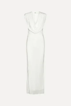 Bridal|Dresses-ROTATE Birger Christensen Maxi Waterfall Dress White Egret color