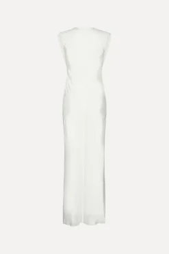 Bridal|Dresses-ROTATE Birger Christensen Maxi Waterfall Dress White Egret color