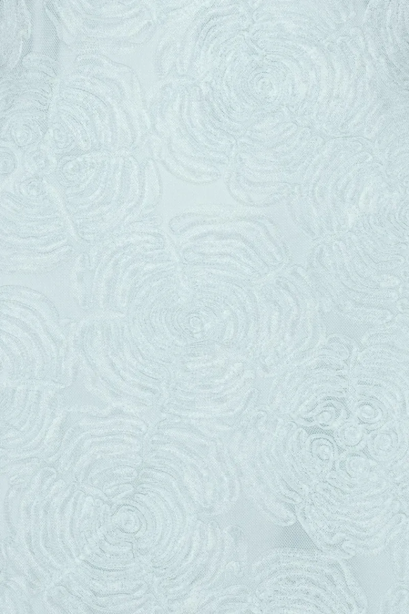 Mini Dresses|Dresses-ROTATE Birger Christensen Mesh Frill Mini Dress Blue Plein Air color