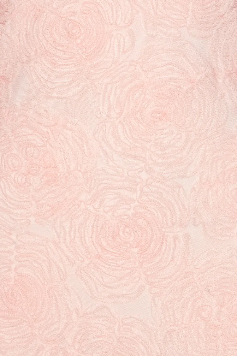 Mini Dresses|Dresses-ROTATE Birger Christensen Mesh Frill Mini Dress Light Pink Orchid Ice color