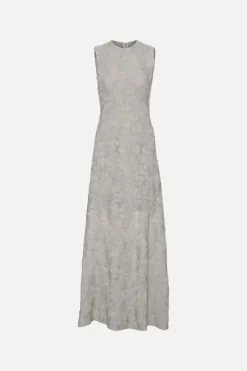 Maxi Dress|Dresses-ROTATE Birger Christensen Mesh Maxi Dress Grey Violet Gray Violet color