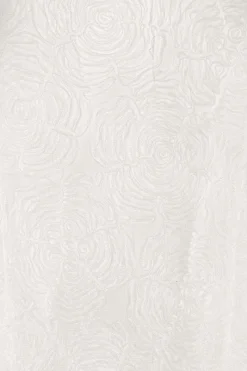 Bridal|Maxi Dress-ROTATE Birger Christensen Mesh Maxi Dress White Egret color