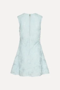 Mini Dresses|Dresses-ROTATE Birger Christensen Mesh Mini Dress Blue Plein Air color