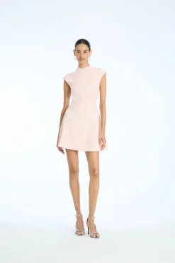 Dresses|Mini Dresses-ROTATE Birger Christensen Mesh Mini Dress Light Pink Orchid Ice color