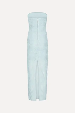 Midi Dresses|Dresses-ROTATE Birger Christensen Mesh Tube Dress Blue Plein Air color