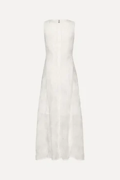 Bridal|Midi Dresses-ROTATE Birger Christensen Mesh Tube Dress White Egret color
