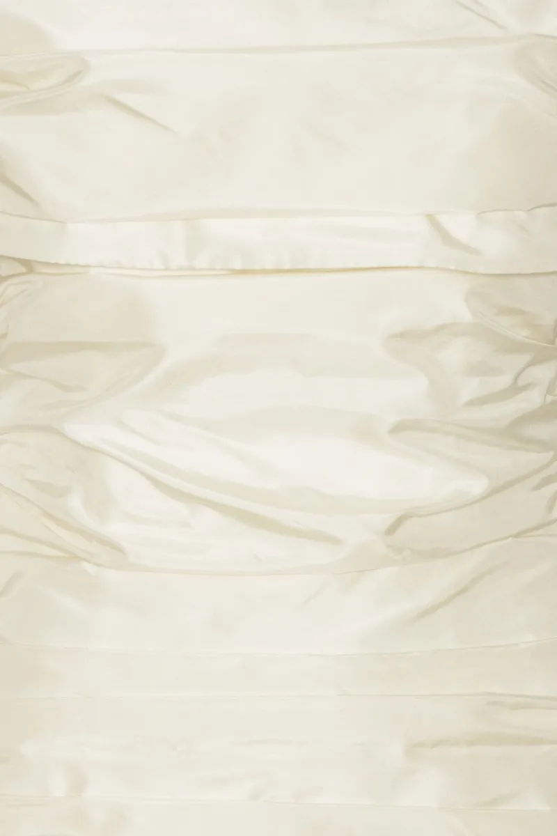 Bridal|Mini Dresses-ROTATE Birger Christensen Off Shoulder Mini Dress Creme White Egret color