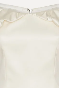 Bridal|Mini Dresses-ROTATE Birger Christensen Off-shoulder Mini Dress Creme White Egret color