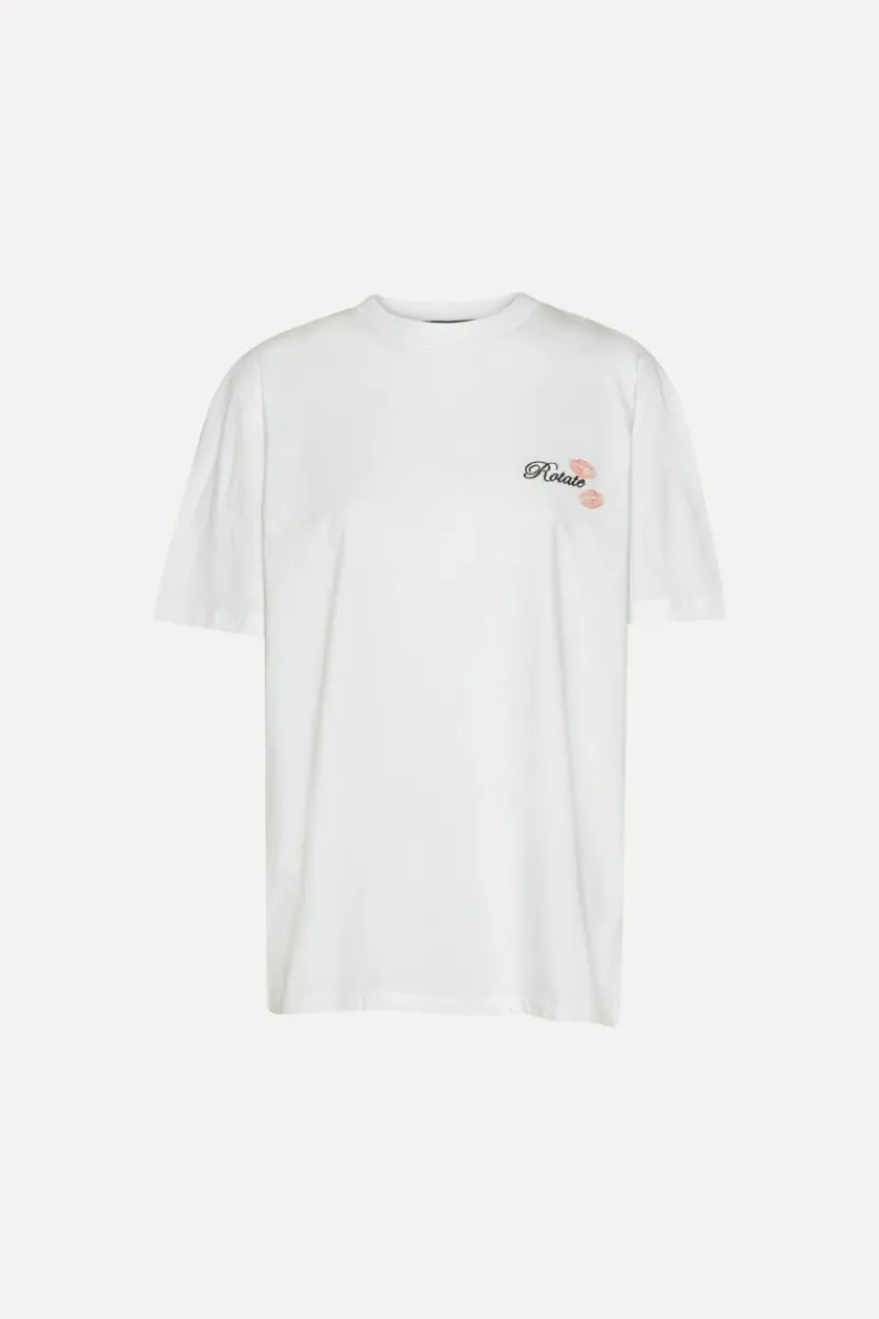 Tops-ROTATE Birger Christensen Oversized T-shirt Bright White Bright White color
