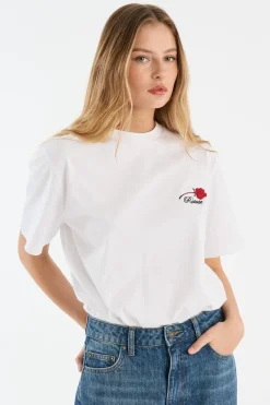 Tops-ROTATE Birger Christensen Oversized T-shirt Bright White Bright White color