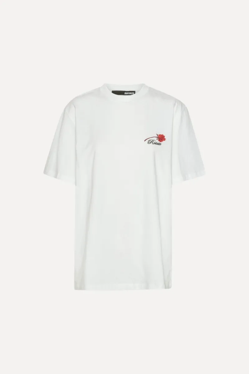 Tops-ROTATE Birger Christensen Oversized T-shirt Bright White Bright White color