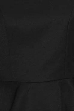 Tops-ROTATE Birger Christensen Peplum Ls Top Black Black color