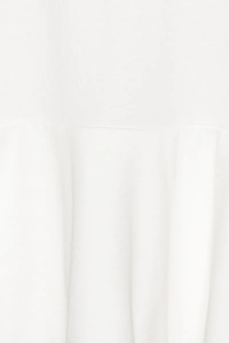 Tops-ROTATE Birger Christensen Peplum T-shirt Bright White Bright White color