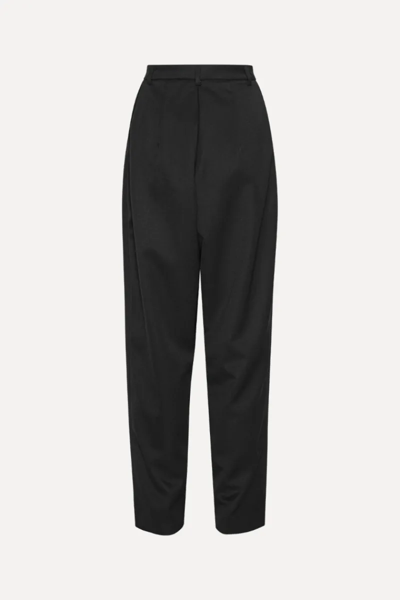 Pants-ROTATE Birger Christensen Pleated Tailored Pants Black Black color
