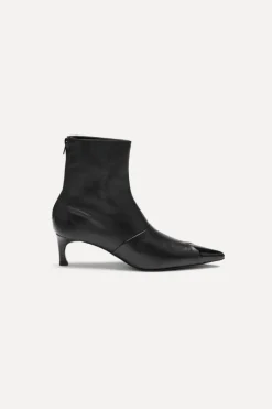Shoes-ROTATE Birger Christensen Pointed Leather Boot Black Black color