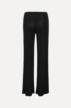 Pants-ROTATE Birger Christensen Pointelle Leggings Black Black color