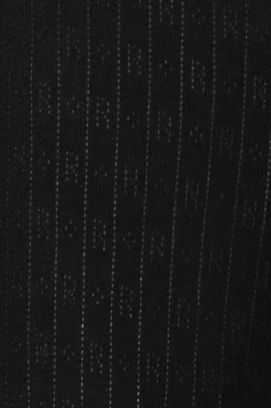 Pants-ROTATE Birger Christensen Pointelle Leggings Black Black color