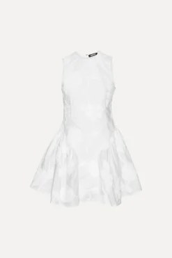 Mini Dresses|Dresses-ROTATE Birger Christensen Poplin Mini Dress Bright White Bright White color
