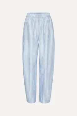 Pants-ROTATE Birger Christensen Poplin Tapered Pants Blue Hydrangea (Blue) Comb. color
